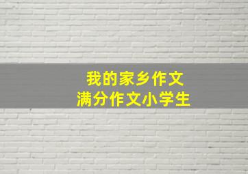 我的家乡作文满分作文小学生