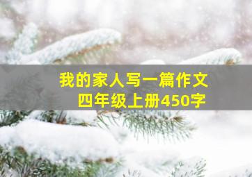 我的家人写一篇作文四年级上册450字