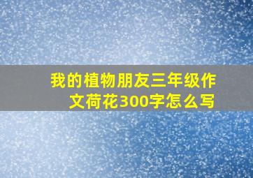 我的植物朋友三年级作文荷花300字怎么写