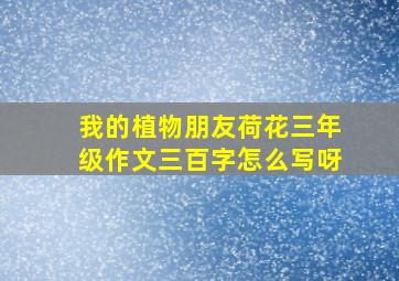 我的植物朋友荷花三年级作文三百字怎么写呀