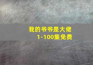 我的爷爷是大佬1-100集免费