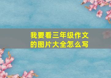 我要看三年级作文的图片大全怎么写