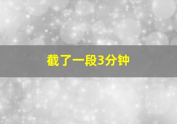 截了一段3分钟