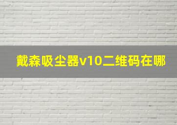 戴森吸尘器v10二维码在哪