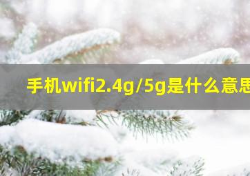 手机wifi2.4g/5g是什么意思