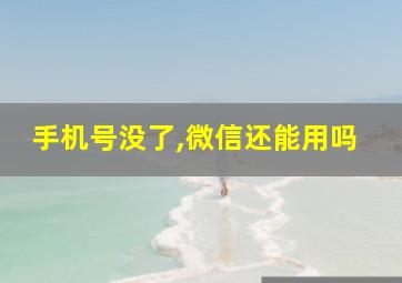 手机号没了,微信还能用吗