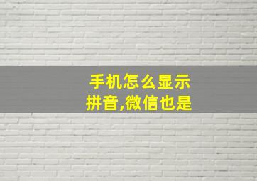 手机怎么显示拼音,微信也是