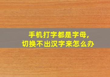 手机打字都是字母,切换不出汉字来怎么办