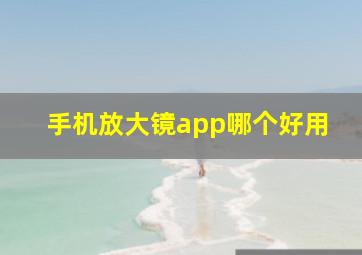 手机放大镜app哪个好用