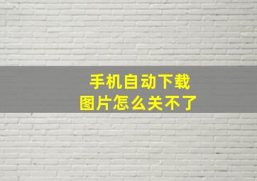 手机自动下载图片怎么关不了