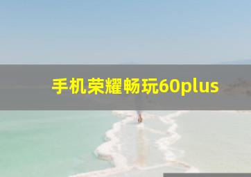 手机荣耀畅玩60plus