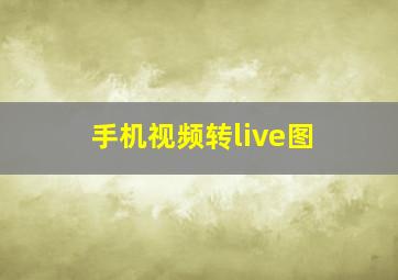 手机视频转live图