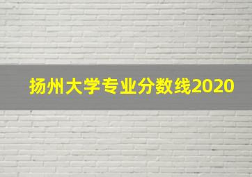 扬州大学专业分数线2020