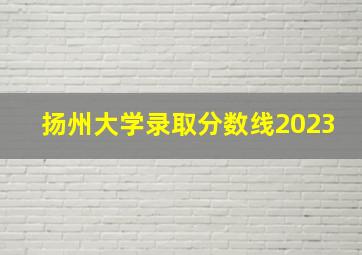 扬州大学录取分数线2023