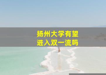 扬州大学有望进入双一流吗