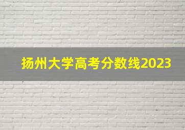 扬州大学高考分数线2023