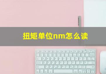 扭矩单位nm怎么读