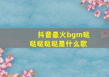 抖音最火bgm哒哒哒哒哒是什么歌