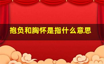 抱负和胸怀是指什么意思