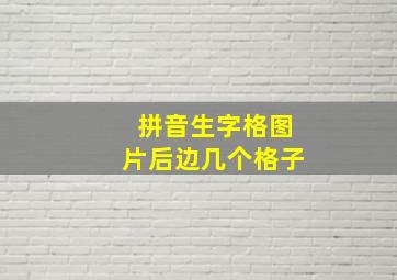 拼音生字格图片后边几个格子