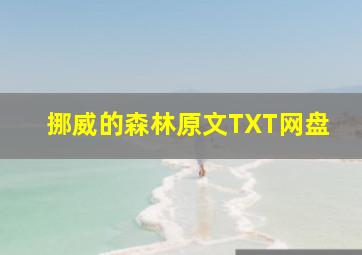 挪威的森林原文TXT网盘