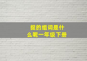 捉的组词是什么呢一年级下册