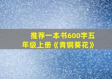 推荐一本书600字五年级上册《青铜葵花》