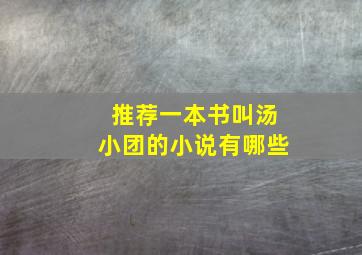 推荐一本书叫汤小团的小说有哪些