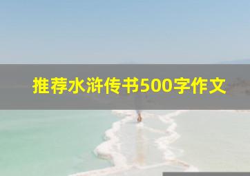 推荐水浒传书500字作文