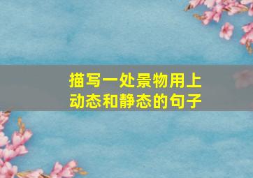 描写一处景物用上动态和静态的句子