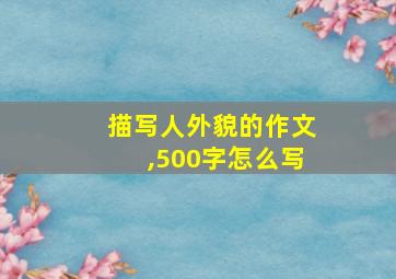 描写人外貌的作文,500字怎么写