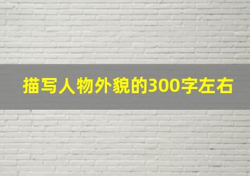 描写人物外貌的300字左右