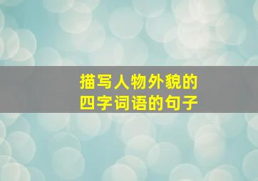 描写人物外貌的四字词语的句子