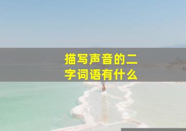 描写声音的二字词语有什么