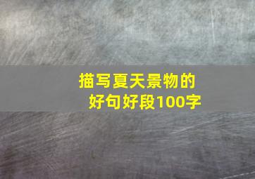 描写夏天景物的好句好段100字