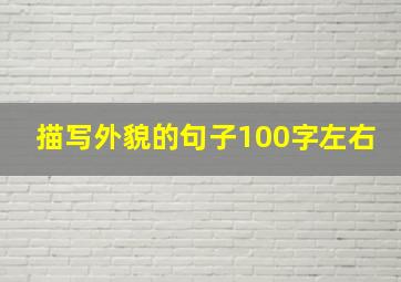 描写外貌的句子100字左右