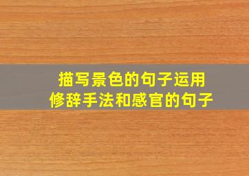 描写景色的句子运用修辞手法和感官的句子