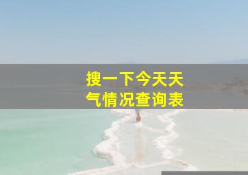 搜一下今天天气情况查询表