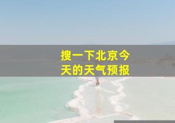 搜一下北京今天的天气预报