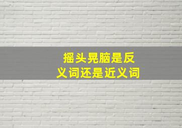 摇头晃脑是反义词还是近义词