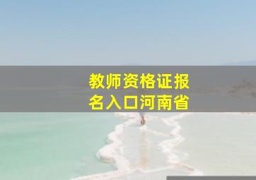 教师资格证报名入口河南省