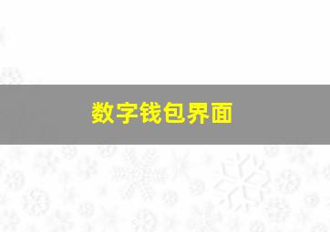 数字钱包界面