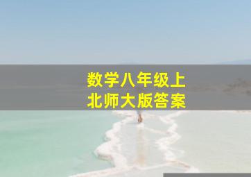 数学八年级上北师大版答案