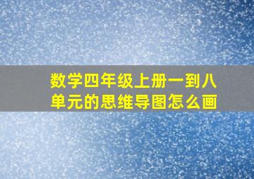 数学四年级上册一到八单元的思维导图怎么画