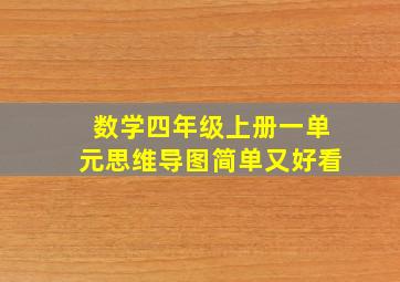 数学四年级上册一单元思维导图简单又好看