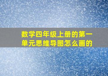 数学四年级上册的第一单元思维导图怎么画的