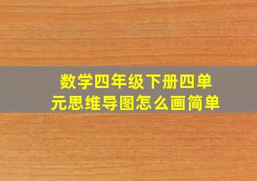 数学四年级下册四单元思维导图怎么画简单