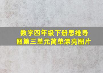 数学四年级下册思维导图第三单元简单漂亮图片