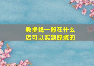 数据线一般在什么店可以买到原装的