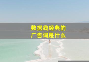 数据线经典的广告词是什么